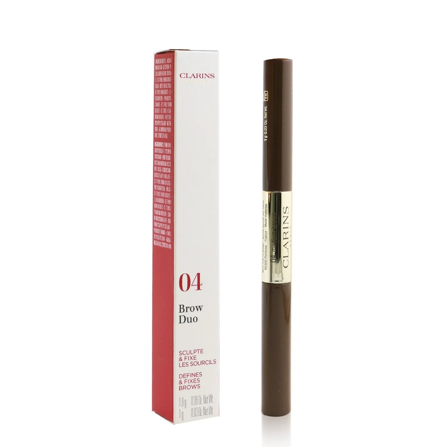 Clarins Brow Duo (1x Brow Pencil. 1x Tinted Mascara) - # 04 Medium Brown  2.8g/0.09oz