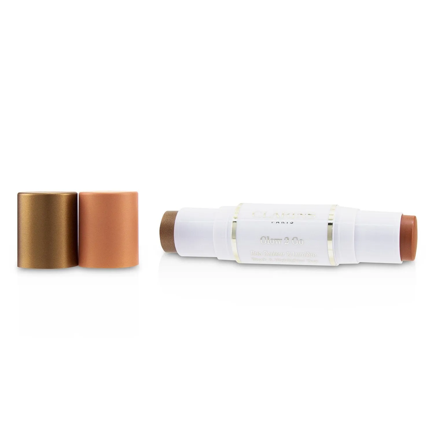 Clarins Glow 2 Go Blush & Highlighter Duo - # 02 Golden Peach  2x4.5g/0.1oz