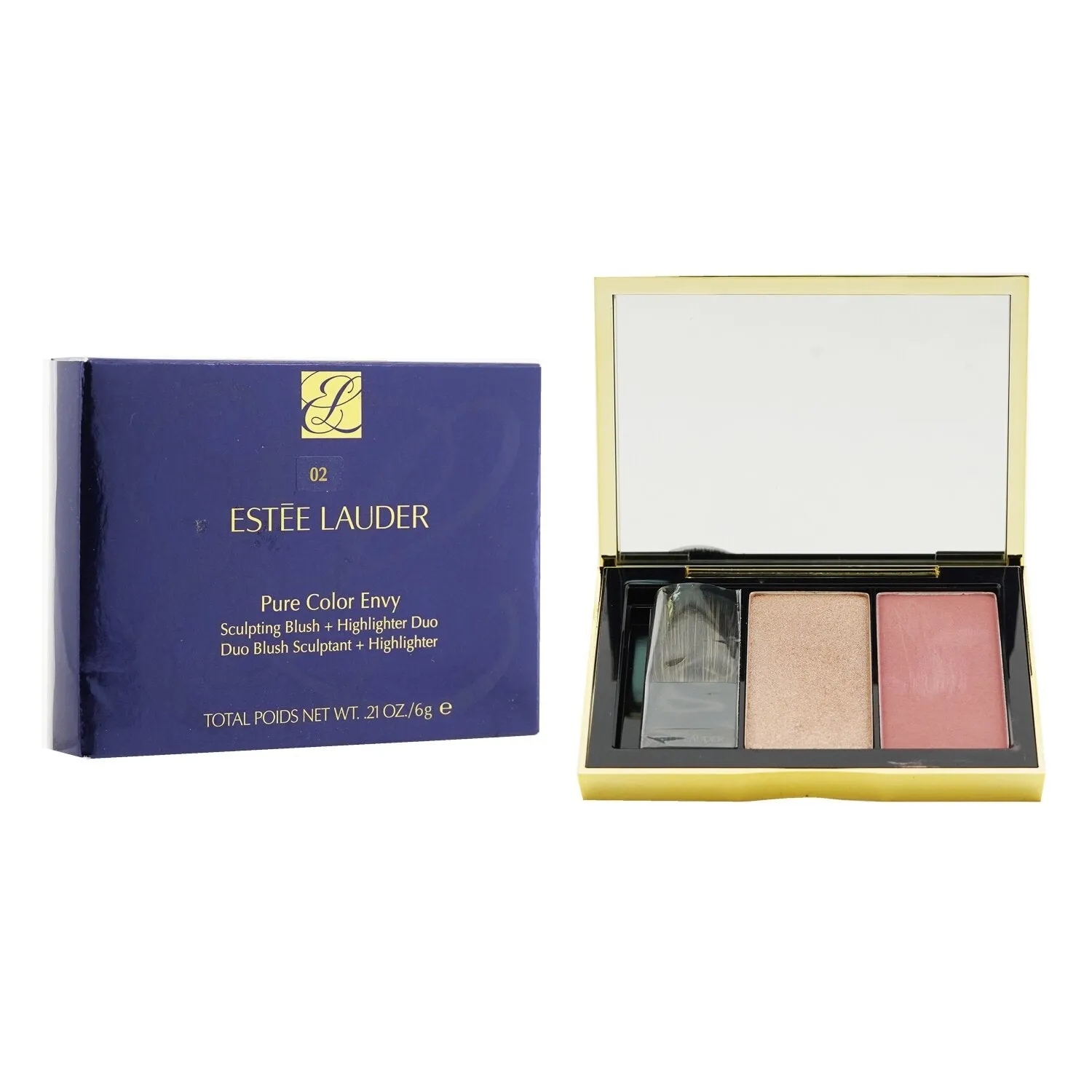 Estee Lauder Pure Color Envy Sculpting Blush   Highlighter Duo - # Sinful Peach  6g/0.21oz