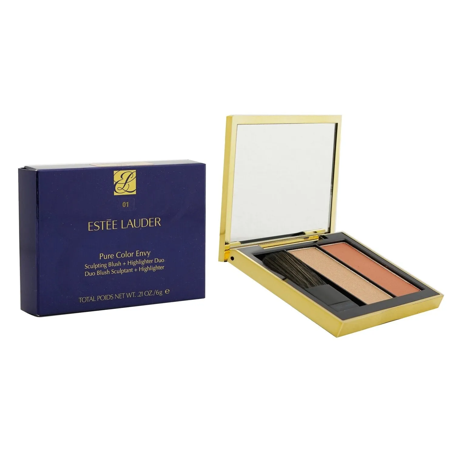 Estee Lauder Pure Color Envy Sculpting Blush   Highlighter Duo - # Sinful Peach  6g/0.21oz