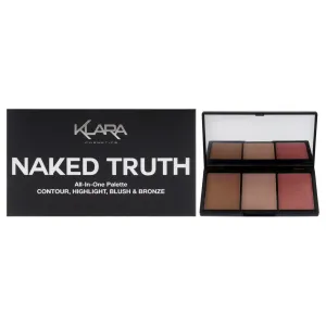 Klara Contour Bronze Blush and Highlight Palette - Naked Truth by Klara for Women - 0.35 oz Makeup