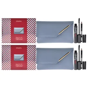 Pupa Milano Vamp! All in One and Multiplay Set - Pack of 2 by Pupa Milano for Women - 3 Pc 0.30oz Vamp! All in One Mascara - 101 Black. 0.03oz Multiplay Eye Pencil - 09 Black. Wallet