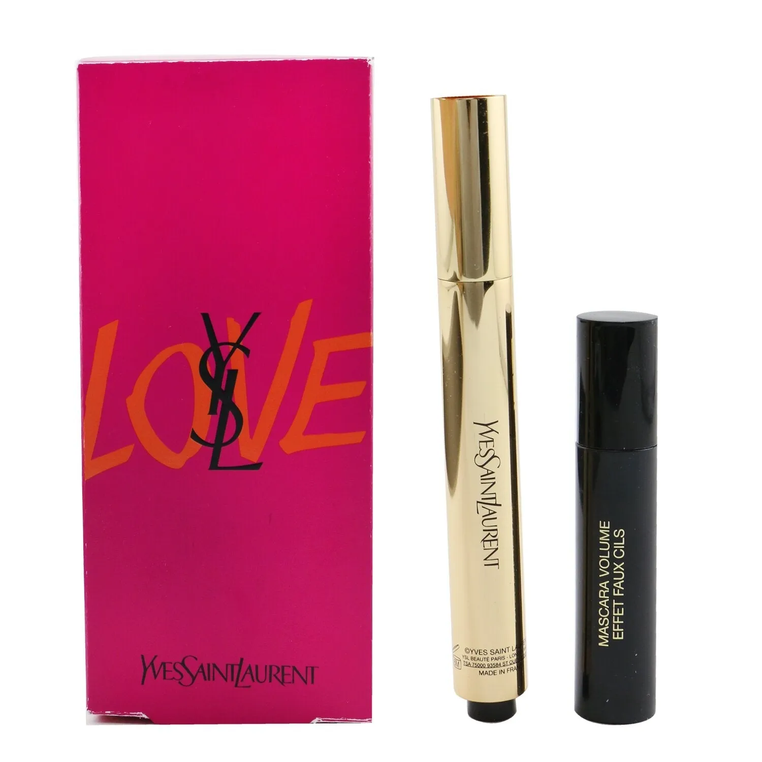 Yves Saint Laurent Love All Lights On Me Set: (1x Touche Eclat 2.5ml   1x Mini Mascara 2ml) - #2 (Luminous Ivory)  2pcs